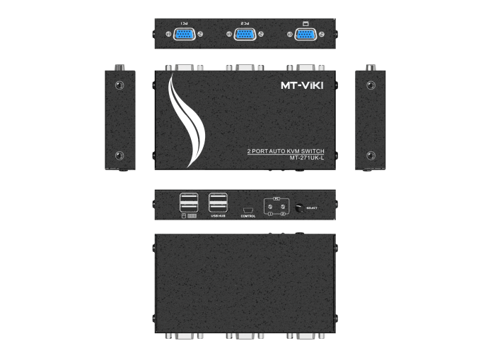 2进1出桌面式kvm mt-271uk-l