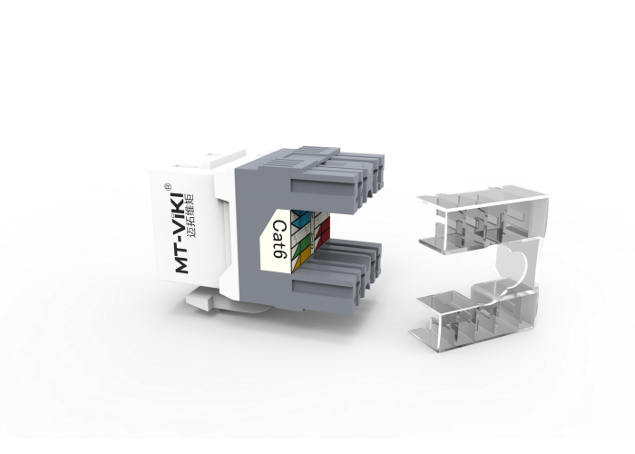 超六类180度型网路模块 mt-mk64